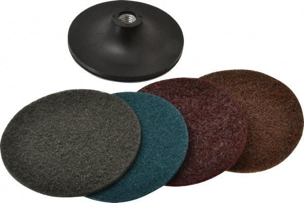 3M - 5 Piece, 4-1/2" Disc Diam, Abrasive Disc Kit - Nonwoven - Makers Industrial Supply