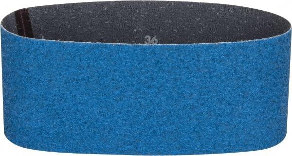 Norton - 4" Wide x 24" OAL, 36 Grit, Zirconia Alumina Abrasive Belt - Zirconia Alumina, Very Coarse, Coated, Y Weighted Cloth Backing, Series 3X - Makers Industrial Supply