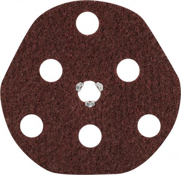 Norton - 7" Medium Grade Aluminum Oxide Deburring Disc - 5/8-11 Threaded Center Hole, Quick Change Connection - Makers Industrial Supply