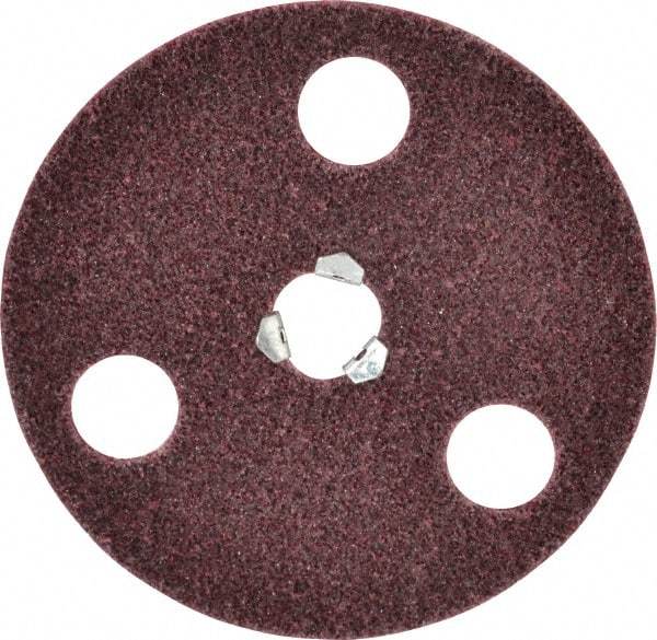 Norton - 5" Medium Grade Aluminum Oxide Deburring Disc - 5/8-11 Threaded Center Hole, Quick Change Connection - Makers Industrial Supply