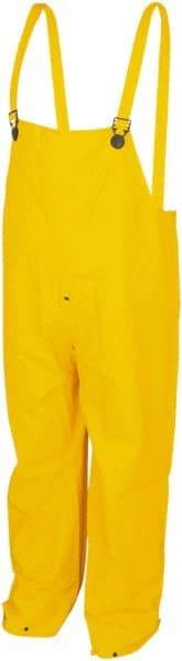 MCR Safety - Size 5XL, Yellow, Rain Overall - Snap Ankle, Take Up Snaps Wrist - Makers Industrial Supply