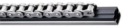 Fenner Drives - 0.79" Guide Width, 0.59" Guide Height, C3 Mount, UHMW PE, Single Chain Guide - 10" Overall Width x 0.79" Overall Height, Stainless Steel - Makers Industrial Supply