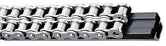 Fenner Drives - 0.85" Guide Width, 0.59" Guide Height, C3 Mount, UHMW PE, Double Chain Guide - 10" Overall Width x 0.79" Overall Height, Stainless Steel - Makers Industrial Supply