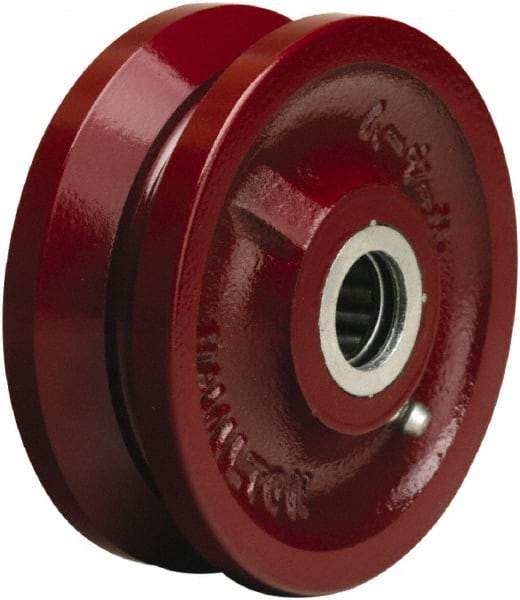 Hamilton - 4 Inch Diameter x 1-1/2 Inch Wide, Cast Iron Caster Wheel - 600 Lb. Capacity, 1-3/4 Inch Hub Length, 5/8 Inch Axle Diameter, Straight Roller Bearing - Makers Industrial Supply