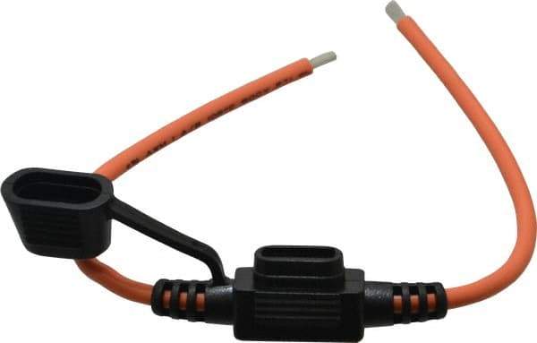 Ferraz Shawmut - 30 Amp AF2 Black Automotive Fuse Holder - 32 Volt, Orange #12 Wire - Makers Industrial Supply