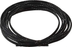 Techflex - Black/White Braided Expandable Cable Sleeve - 10' Coil Length, -103 to 257°F - Makers Industrial Supply