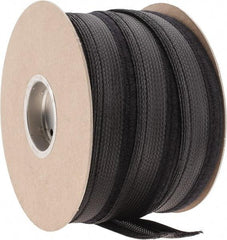 Techflex - Black Braided Cable Sleeve - 100' Coil Length, -103 to 257°F - Makers Industrial Supply