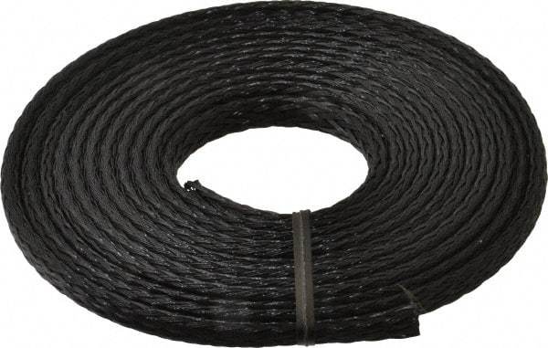 Techflex - Black Braided Expandable Cable Sleeve - 10' Coil Length, -103 to 257°F - Makers Industrial Supply