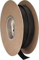 Techflex - Black Braided Expandable Cable Sleeve - 50' Coil Length, -103 to 257°F - Makers Industrial Supply