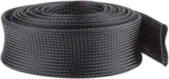 Techflex - Black Braided Expandable Cable Sleeve - 10' Coil Length, -103 to 257°F - Makers Industrial Supply