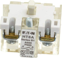 Eaton Cutler-Hammer - 1 to 500 mA, Electrical Switch Contact Block - 5 to 28 Volt, 30-1/2mm Hole, For Use with Indicating Lights, Pushbuttons - Makers Industrial Supply