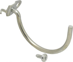 Triton - 3" ID, 1/4" Diam, 3-3/4" Long Curved Pegboard Hook - 4-1/16" Projection, Steel - Makers Industrial Supply