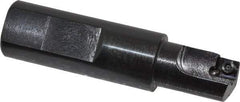 Cutting Tool Technologies - 5/8" Cut Diam, 0.28" Max Depth of Cut, 3/4" Shank Diam, 3" OAL, Indexable Square Shoulder Centercutting End Mill - SDEB 2.522, SDEH 2.522 Inserts, Flatted Shank, 90° Lead Angle - Makers Industrial Supply