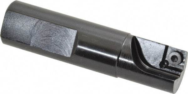 Cutting Tool Technologies - 3/4" Cut Diam, 0.34" Max Depth of Cut, 3/4" Shank Diam, 3" OAL, Indexable Square Shoulder Centercutting End Mill - SPEB 322, SPEH 322 Inserts, Flatted Shank, 90° Lead Angle - Makers Industrial Supply