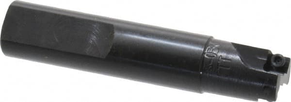 Cutting Tool Technologies - 5/8" Cut Diam, 0.22" Max Depth of Cut, 5/8" Shank Diam, 3.12" OAL, Indexable Square Shoulder End Mill - SPEH 222 Inserts, Weldon Shank, 90° Lead Angle - Makers Industrial Supply