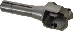 APT - 45° Lead Angle, 2" Max Cut Diam, 2" Min Cut Diam, 0.4063" Max Depth of Cut, Indexable Chamfer and Angle End Mill - 3 Inserts, SPG, SPU Insert Style, 5" OAL, Taper Shank - Makers Industrial Supply