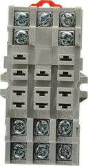 Eaton Cutler-Hammer - 11 Pins, 300 VAC, 15 Amp, Square Relay Socket - DIN Rail Mount, Panel Mount, Screw Clamp Terminal - Makers Industrial Supply