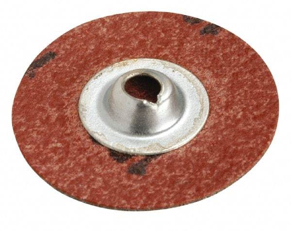 Superior Abrasives - 2" Disc Diam, 80 Grit, Aluminum Oxide Quick Change Disc - Type S Attaching System, Coated, Medium Grade - Makers Industrial Supply