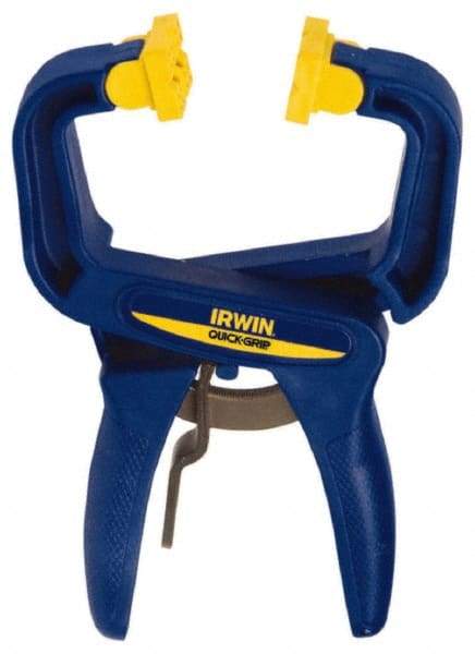 Irwin - 1-1/2" Jaw Opening Capacity, 1-1/2" Throat Depth, Spring Clamp - 60 Lb Clamping Pressure, 4" OAL - Makers Industrial Supply