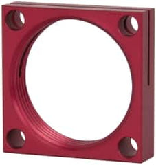 De-Sta-Co - 1-3/4 - 12 Thread, 0.2795" Mounting Hole, Aluminum Clamp Mounting Block - 1/2" Thick x 2" Long x 2" Wide - Makers Industrial Supply