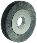 8" Diameter - 2" Arbor Hole - Crimped Steel Wire Straight Wheel - Makers Industrial Supply