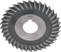 Value Collection - 4" Blade Diam x 1/16" Blade Thickness, 1" Hole, 36 Teeth, High Speed Steel Side Chip Saw - Straight Tooth, Arbor Connection, Uncoated - Makers Industrial Supply