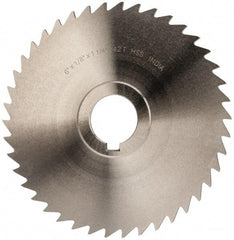 Value Collection - 6" Blade Diam x 1/8" Blade Thickness, 1-1/4" Hole, 42 Teeth, High Speed Steel Side Chip Saw - Straight Tooth, Arbor Connection, Uncoated - Makers Industrial Supply