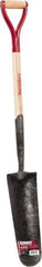 Razor-Back - 16" High x 5-1/2" Wide Tapered Steel Spade - 27" Long Wood D-Grip Handle, Front Turned - Makers Industrial Supply