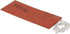 Value Collection - 5" Long x 2" Wide, Rectangular, Silicon Rubber, Standard Heat Blanket - 120 Volt, Adhesive Back, Use with Metal Containers - Makers Industrial Supply