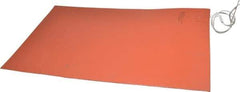 Value Collection - 18" Long x 12" Wide, Rectangular, Silicon Rubber, Standard Heat Blanket - 120 Volt, Adhesive Back, Use with Metal Containers - Makers Industrial Supply