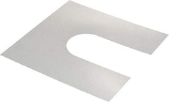 Made in USA - 20 Piece, 6 Inch Long x 6 Inch Wide x 0.005 Inch Thick, Slotted Shim Stock - Stainless Steel, 2 Inch Wide Slot - Makers Industrial Supply