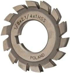 Value Collection - 1/16" Radius, 1/8" Circle Diam, 2-1/4" Cutter Diam, Arbor Connection, Concave Radius Cutter - High Speed Steel, Uncoated, 14 Teeth - Makers Industrial Supply