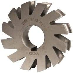 Value Collection - 7/32" Radius, 7/16" Circle Diam, 3" Cutter Diam, 7/16" Cutting Width, Arbor Connection, Concave Radius Cutter - High Speed Steel, Oxide Finish, Form Relieved, 10 Teeth - Makers Industrial Supply