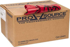 PRO-SOURCE - 10 Gal Capacity, Red, Low-Density Polyethylene, Hazardous Waste Bag - 1.2 mil Thick x 24" Wide x 24" High, Flat Pack - Makers Industrial Supply