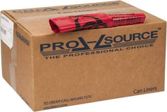 PRO-SOURCE - 35 Gal Capacity, Red, LLD, Hazardous Waste Bag - 1.2 mil Thick x 31" Wide x 43" High, Flat Pack - Makers Industrial Supply