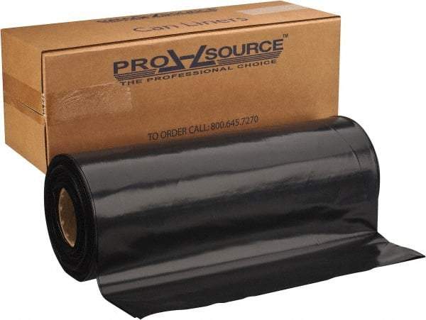 PRO-SOURCE - 6 mil Thick, Heavy-Duty Trash Bags - 38" Wide x 58" High, Black - Makers Industrial Supply