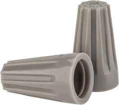 Ideal - 2, 22 to 2, 16 AWG, 300 Volt, Flame Retardant, Standard Twist on Wire Connector - Gray, 221°F - Makers Industrial Supply