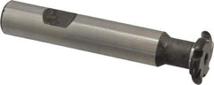 Made in USA - 1/16" Radius, 1/8" Circle Diam, 3/4" Cutter Diam, Shank Connection, Convex Radius Cutter - 1/2" Shank Diam, 3" OAL, High Speed Steel, Uncoated, Form Relieved, 6 Teeth, Weldon Flat - Makers Industrial Supply