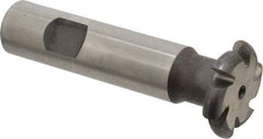 Made in USA - 1/8" Radius, 1/4" Circle Diam, 1-1/4" Cutter Diam, Shank Connection, Convex Radius Cutter - 3/4" Shank Diam, 3-1/2" OAL, High Speed Steel, Uncoated, Form Relieved, 6 Teeth, Weldon Flat - Makers Industrial Supply