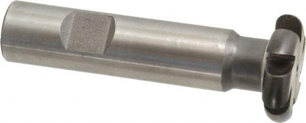 Made in USA - 5/32" Radius, 5/16" Circle Diam, 1-5/16" Cutter Diam, Shank Connection, Convex Radius Cutter - 3/4" Shank Diam, 3-1/2" OAL, High Speed Steel, Uncoated, Form Relieved, 6 Teeth, Weldon Flat - Makers Industrial Supply