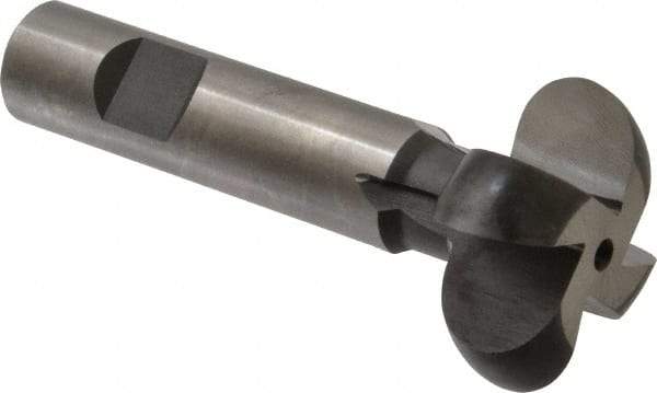 Made in USA - 3/8" Radius, 3/4" Circle Diam, 1-3/4" Cutter Diam, Shank Connection, Convex Radius Cutter - 3/4" Shank Diam, 4" OAL, High Speed Steel, Uncoated, Form Relieved, 4 Teeth, Weldon Flat - Makers Industrial Supply