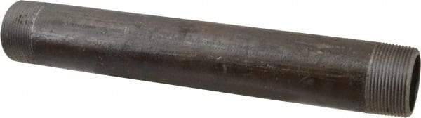 Made in USA - Schedule 80, 1-1/2" Diam x 12" Long Black Pipe Nipple - Threaded - Makers Industrial Supply