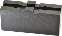 Bison - 8" Chuck Capacity, Tongue & Groove Attachment, Square Soft Lathe Chuck Jaw - 1 Jaw, Steel, 1-3/4" Btw Mount Hole Ctrs, 3-1/2" Long x 1-1/16" Wide x 1.713" High, 5/16" Groove - Makers Industrial Supply