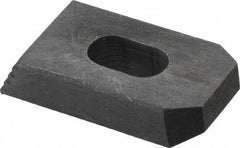 Value Collection - 5/16, 3/8" Stud, Heat Treated Steel, Plain Strap Clamp - 3/4" Travel, 2-1/2" OAL x 1" Wide x 1/2" High, Black Oxide Finish, Tapered Nose - Makers Industrial Supply