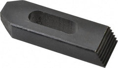 Value Collection - 1/2" Stud, Heat Treated Steel, Plain Strap Clamp - 1-1/2" Travel, 4" OAL x 1-1/4" Wide x 3/4" High, Black Oxide Finish, Tapered Nose - Makers Industrial Supply