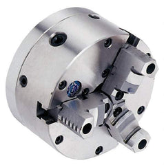 Vectrax - 3 Jaws, 6" Diam, Self Centering Manual Lathe Chuck - Includes Back Plate - Makers Industrial Supply