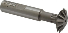 Interstate - 1° 1" Cut Diam, 5/16" Cut Width, 1/2" Shank, High Speed Steel Double-Angle Cutter - Makers Industrial Supply