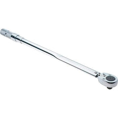 Proto - 3/4" Drive Micrometer Type Ratchet Head Torque Wrench - 142 N/m to 428 N/m Torque, 32-23/32" OAL, 1.7 N/m Graduation, Ratchet Head - Makers Industrial Supply