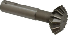 Interstate - 1-1/2° 1-1/2" Cut Diam, 9/16" Cut Width, 5/8" Shank, High Speed Steel Double-Angle Cutter - Makers Industrial Supply