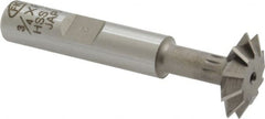 Interstate - 3/4° 3/4" Cut Diam, 3/16" Cut Width, 3/8" Shank, Cobalt Double-Angle Cutter - Makers Industrial Supply